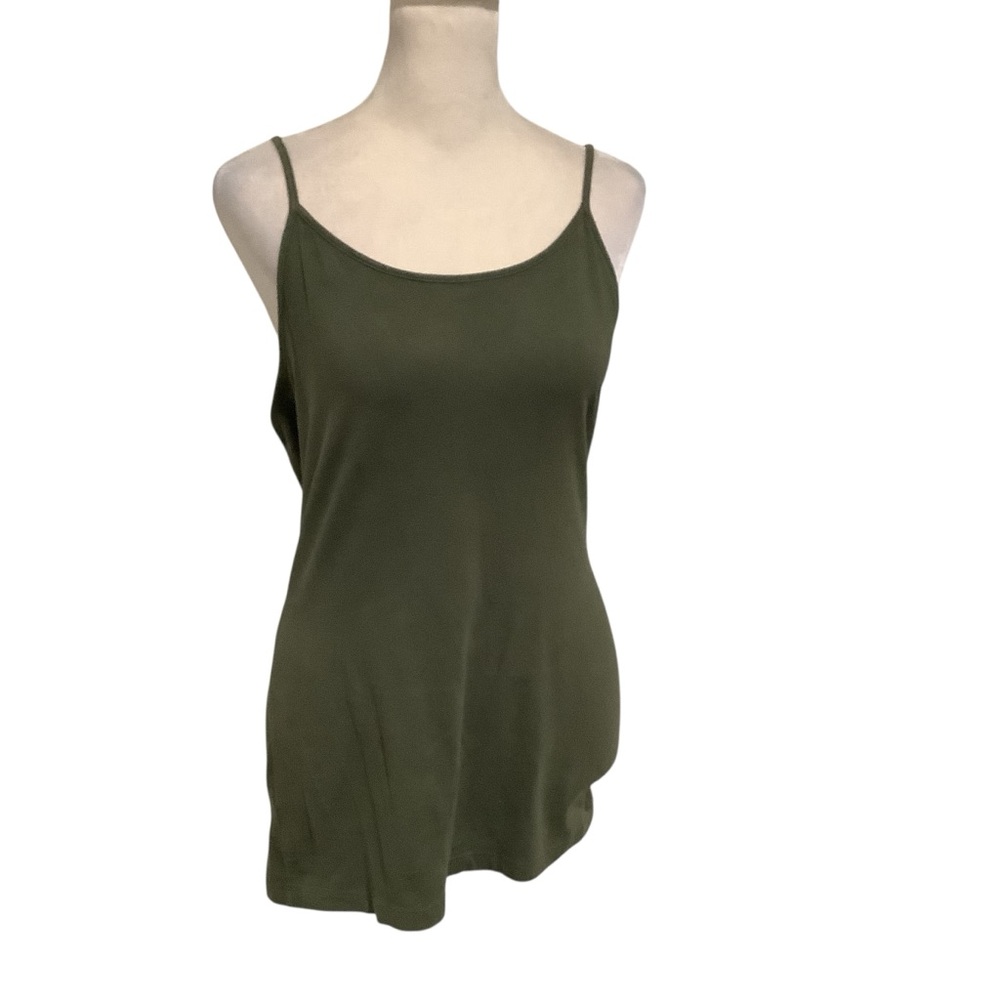 Time and Tru Olive Camisole Tank Top Size L